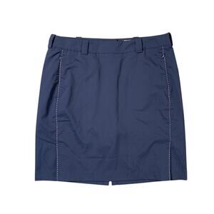 Nike Skort Womens 8 Navy Golf Tour Performance Dri Fit Lined White Stitch Design